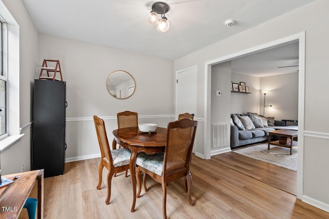 411 Buxton St, Durham, NC 27713 - dining room with light wood-style flooring