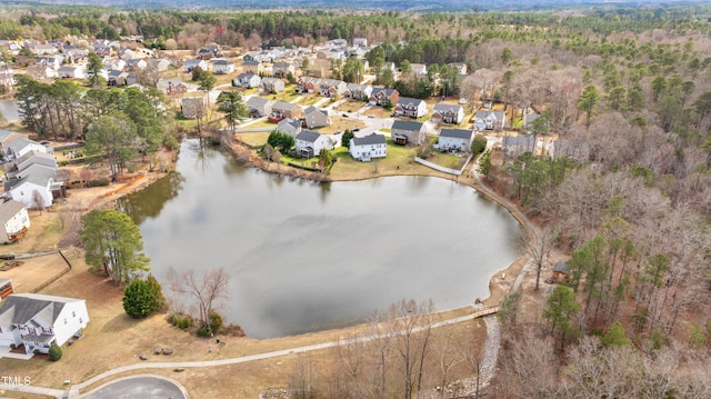 930 Pristine Ln, Rolesville, NC 27571 - aerial view of property and surrounding area with a nearby body of water, nearby suburban area, and a heavily wooded area
