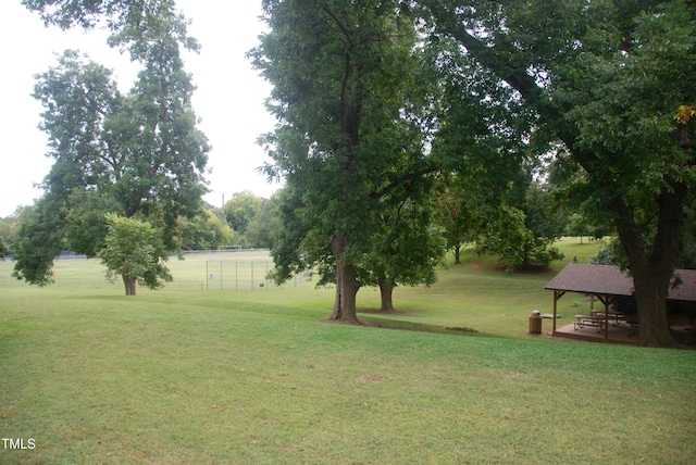 1908 Smallwood Dr, Raleigh, NC 27605 - view of green lawn with a gazebo