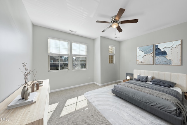 684 Wickham Ridge Rd, Apex, NC 27539 - carpeted bedroom with baseboards and ceiling fan