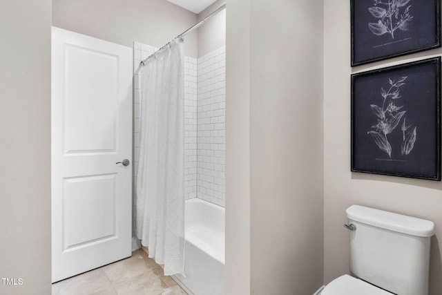 728 Peninsula Forest Pl, Cary, NC 27519 - bathroom with shower / bath combo with shower curtain and tile patterned floors