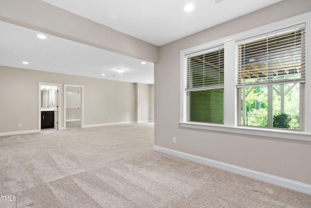 728 Peninsula Forest Pl, Cary, NC 27519 - carpeted empty room with baseboards and recessed lighting