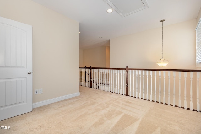 921 Rosepine Dr, Cary, NC 27519 - unfurnished room featuring carpet floors, attic access, and recessed lighting
