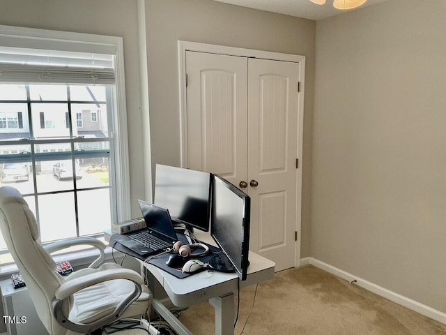 166 Gulley Glen Dr, Garner, NC 27529 - home office featuring light colored carpet and baseboards