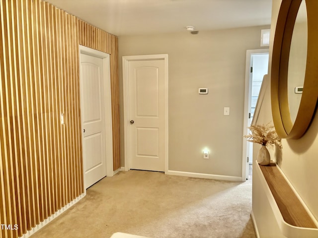 166 Gulley Glen Dr, Garner, NC 27529 - corridor with light colored carpet and baseboards