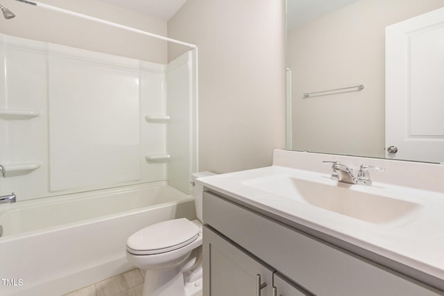 591 Traditions Grande Blvd, Wake Forest, NC 27587 - bathroom with vanity, toilet, and washtub / shower combination