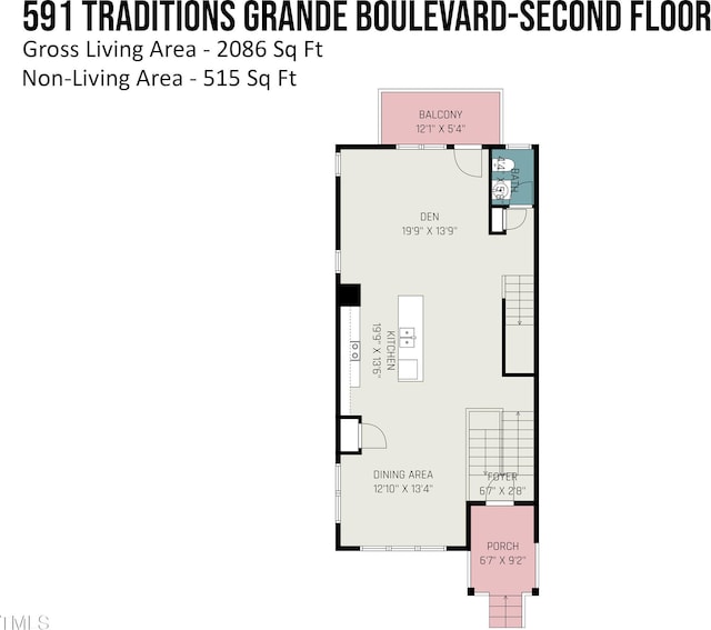 591 Traditions Grande Blvd, Wake Forest, NC 27587 - property floor plan