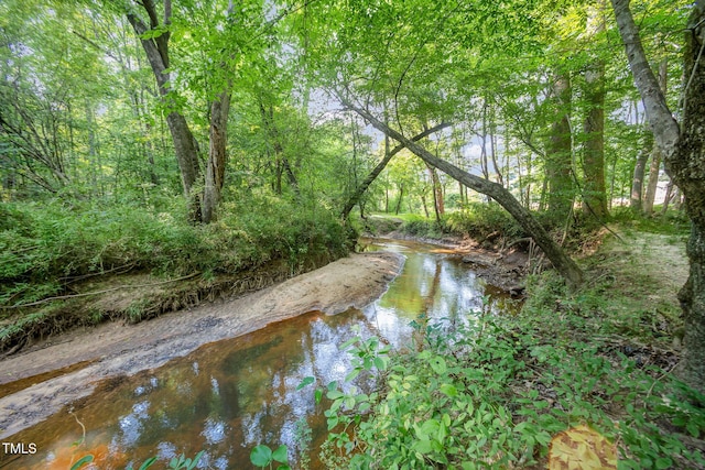 701 Creekside Dr, Clayton, NC 27520 - water view with a heavily wooded area