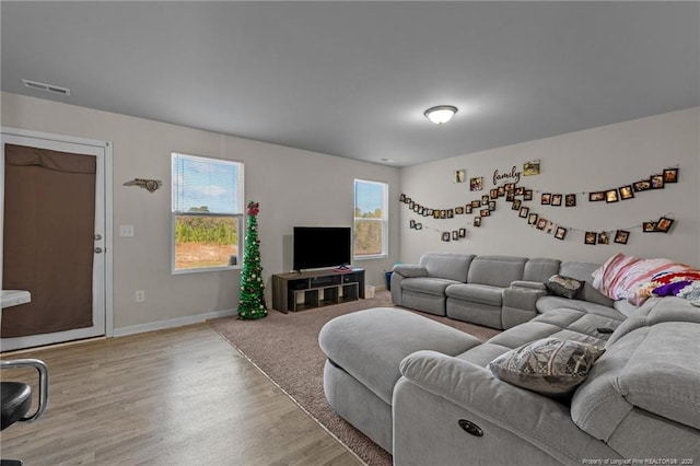 259 Desert Orchid Cir, Raeford, NC 28376 - living area featuring wood finished floors and baseboards