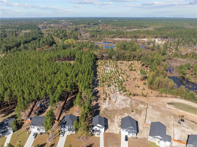 259 Desert Orchid Cir, Raeford, NC 28376 - bird's eye view of a forest and a nearby body of water