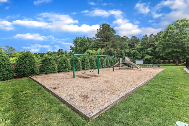 6509 Conaway Ct, Wake Forest, NC 27587 - community playground featuring a lawn