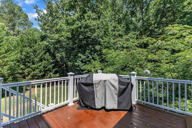 6509 Conaway Ct, Wake Forest, NC 27587 - wooden deck featuring area for grilling
