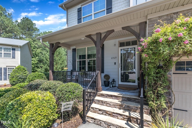 6509 Conaway Ct, Wake Forest, NC 27587 - property entrance featuring covered porch
