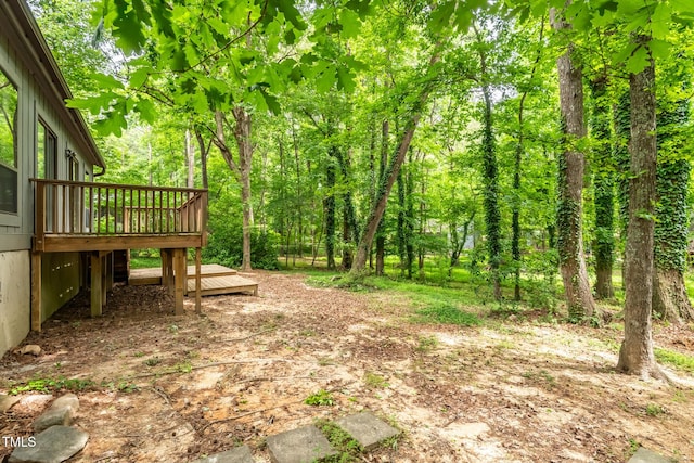 120 Polks Landing Rd, Chapel Hill, NC 27516 - view of yard featuring a deck