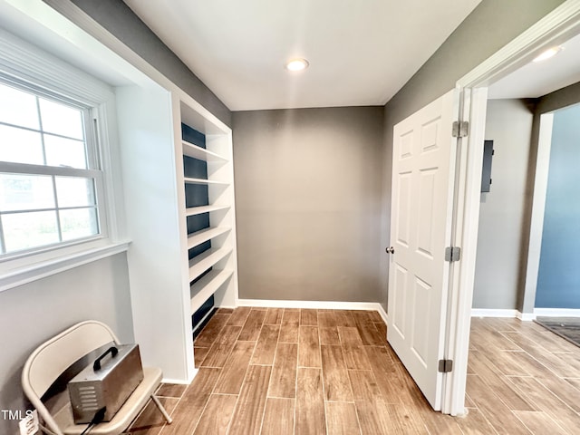322 S Dixon Ave, Cary, NC 27511 - hallway with wood finish floors, baseboards, and recessed lighting