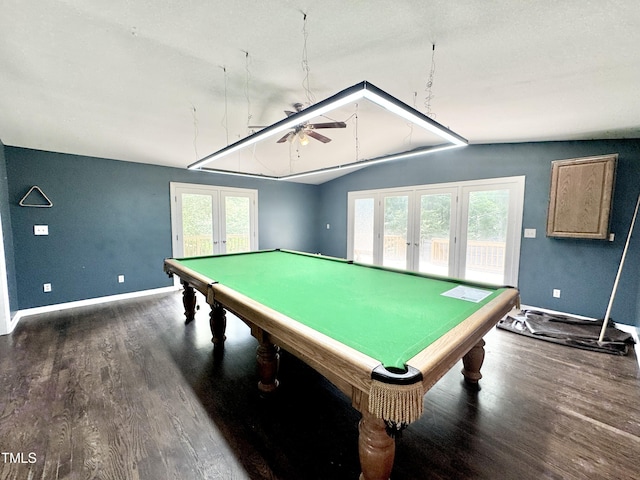 322 S Dixon Ave, Cary, NC 27511 - game room with french doors, ceiling fan, healthy amount of natural light, wood finished floors, and lofted ceiling