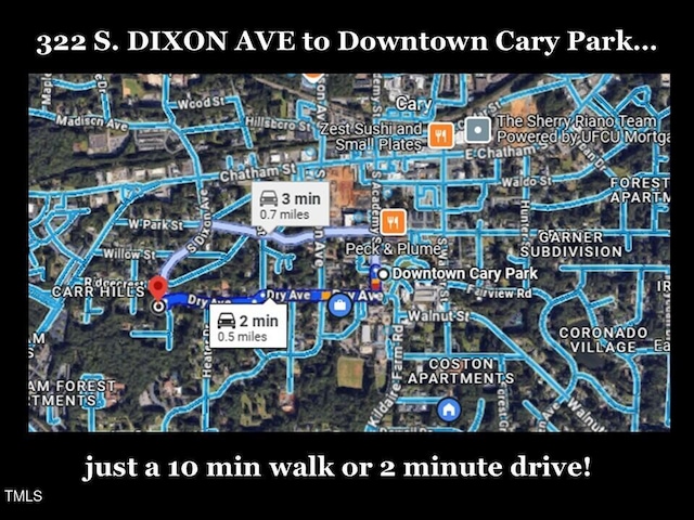 322 S Dixon Ave, Cary, NC 27511 - map / location