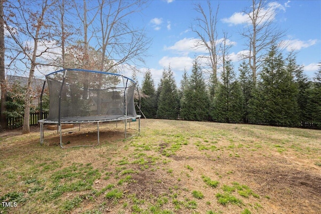 224 Swann Trl, Clayton, NC 27527 - view of grassy yard featuring a trampoline