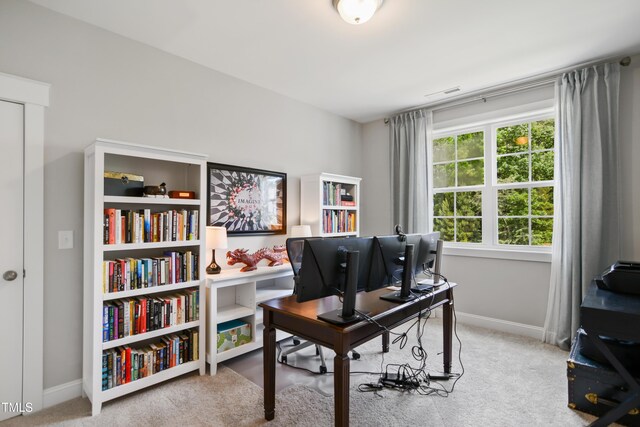 8909 Tara Hill Ln, Wake Forest, NC 27587 - carpeted office featuring baseboards