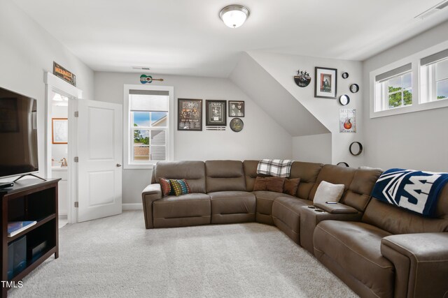 8909 Tara Hill Ln, Wake Forest, NC 27587 - living room featuring light carpet