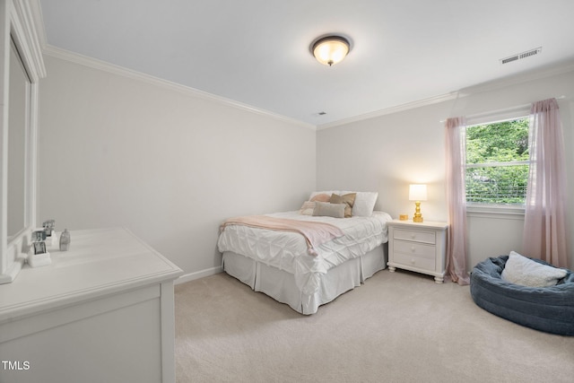 102 Pin Oak Ct, Elon, NC 27244 - bedroom with light carpet, crown molding, and baseboards