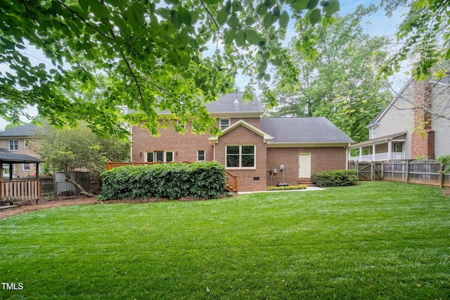 102 Pin Oak Ct, Elon, NC 27244 - back of house with brick siding