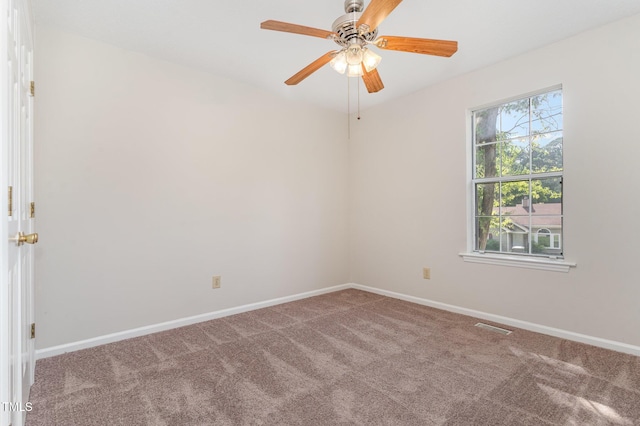 2108 Carthage Cir, Raleigh, NC 27604 - carpeted empty room featuring baseboards and ceiling fan