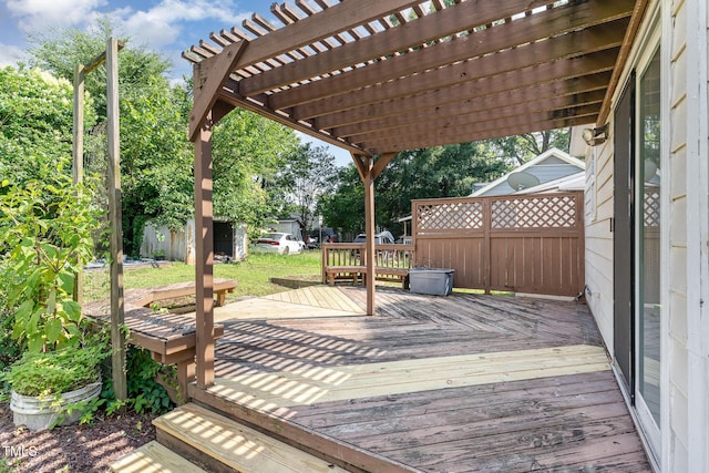 2108 Carthage Cir, Raleigh, NC 27604 - wooden deck featuring a pergola