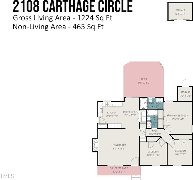 2108 Carthage Cir, Raleigh, NC 27604 - room layout