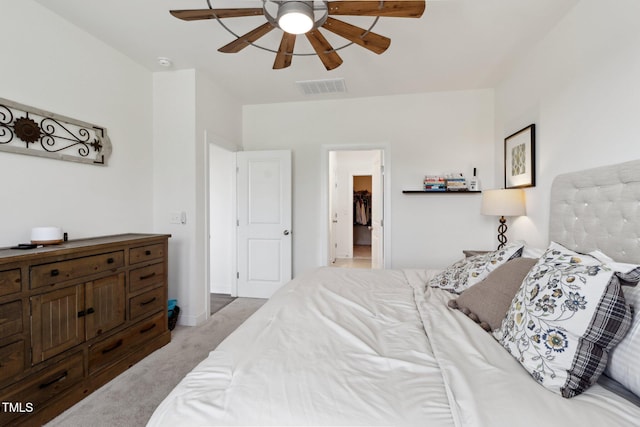 404 Porterfield Dr, Youngsville, NC 27596 - bedroom featuring light colored carpet and a ceiling fan