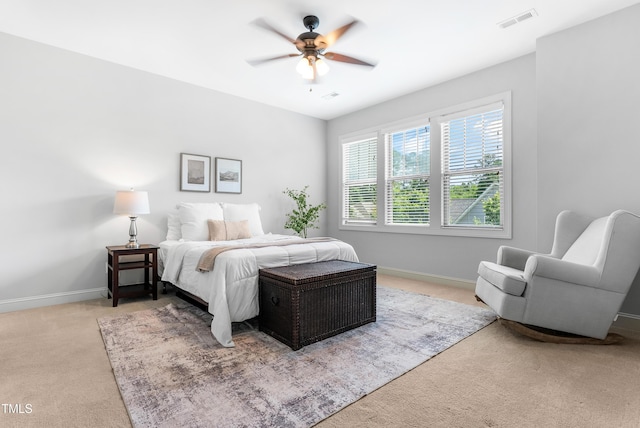118 Fox Run Ct, Durham, NC 27705 - bedroom featuring carpet, baseboards, and ceiling fan