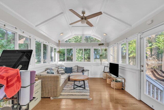 1905 Indianwood Ct, Raleigh, NC 27604 - sunroom with wood finished floors and a deck
