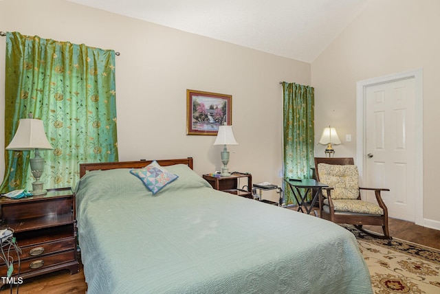 110 Windyfield Dr, Goldsboro, NC 27530 - bedroom featuring lofted ceiling and wood finished floors