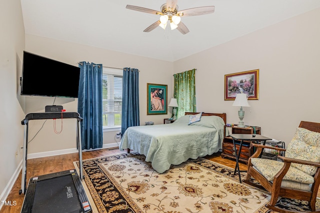 110 Windyfield Dr, Goldsboro, NC 27530 - bedroom with wood finished floors and ceiling fan