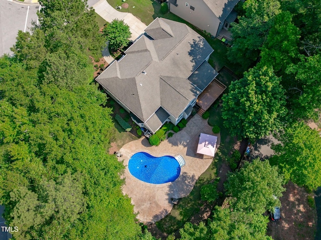 101 Quarryrock Rd, Holly Springs, NC 27540 - aerial view of a pool area