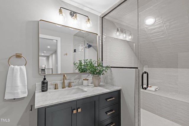 2100 Summit St, Durham, NC 27707 - full bathroom with vanity and a shower stall