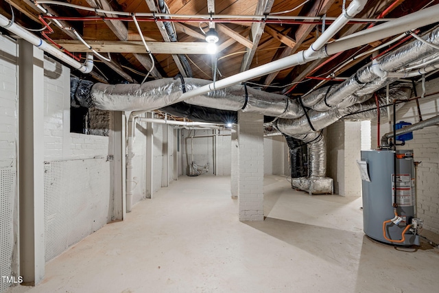 2100 Summit St, Durham, NC 27707 - unfinished below grade area with gas water heater
