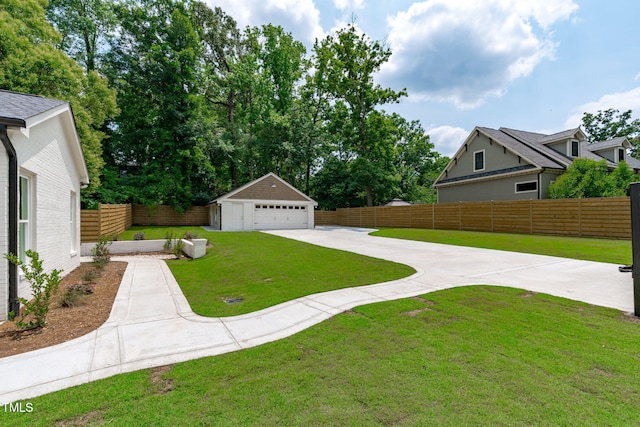 2100 Summit St, Durham, NC 27707 - view of yard with a garage and an outdoor structure