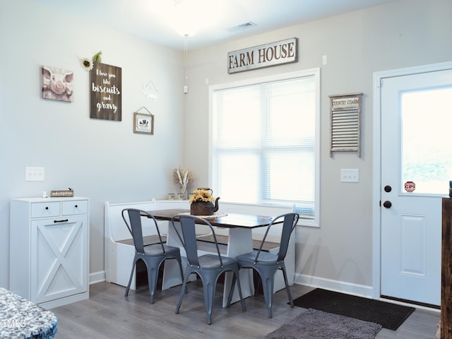 1419 New Daniels Chapel Rd, Fremont, NC 27830 - dining space featuring light wood finished floors and baseboards