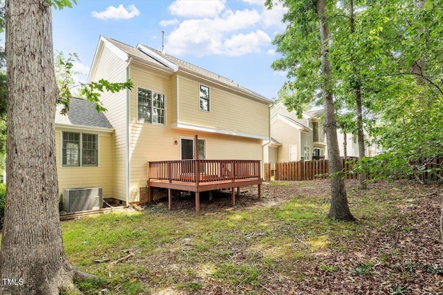 205 Mint Hill Dr, Cary, NC 27519 - rear view of house with a wooden deck