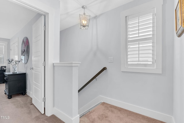 1448 Big Falls Dr, Wendell, NC 27591 - stairs featuring carpet floors and baseboards
