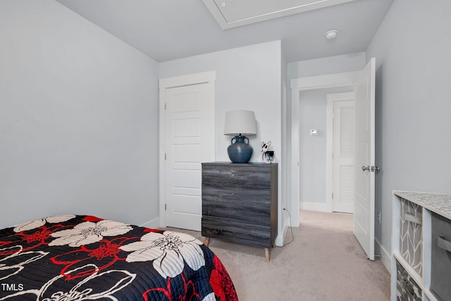 1448 Big Falls Dr, Wendell, NC 27591 - carpeted bedroom featuring attic access and baseboards