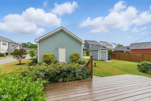 1448 Big Falls Dr, Wendell, NC 27591 - wooden deck featuring a residential view
