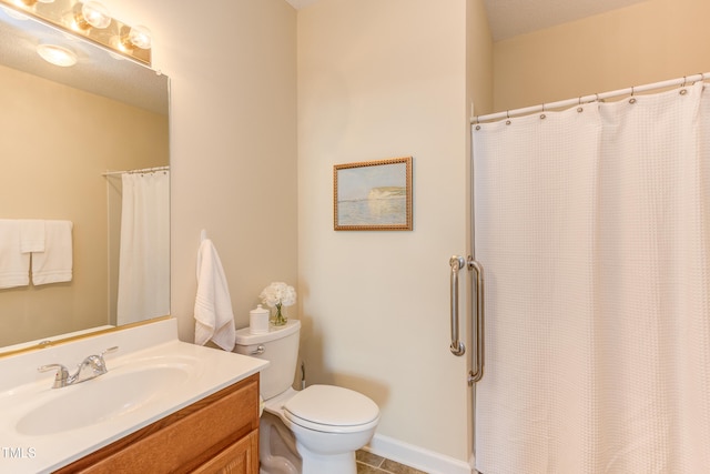 2026 Heritage Pines Dr, Cary, NC 27519 - bathroom featuring vanity, a shower with curtain, and tile patterned floors