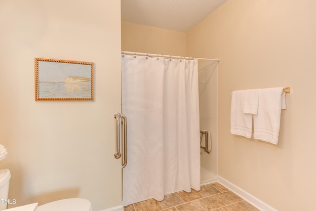 2026 Heritage Pines Dr, Cary, NC 27519 - bathroom featuring a shower with shower curtain and tile patterned floors
