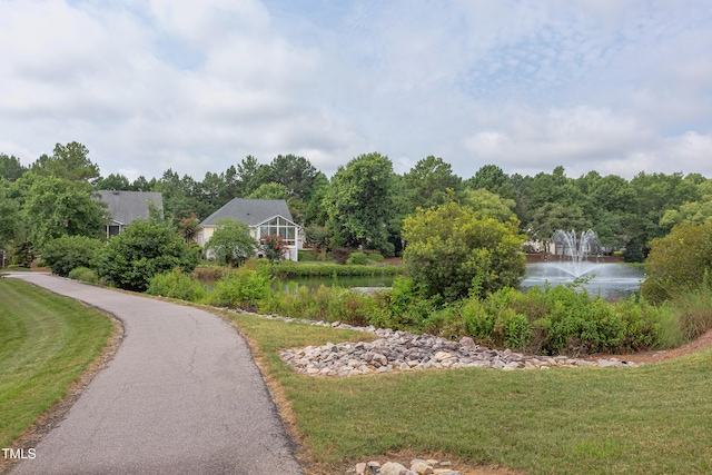 2026 Heritage Pines Dr, Cary, NC 27519 - view of community featuring a water view and a lawn