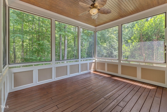 104 Bellagio Dr, Apex, NC 27539 - unfurnished sunroom featuring ceiling fan and plenty of natural light