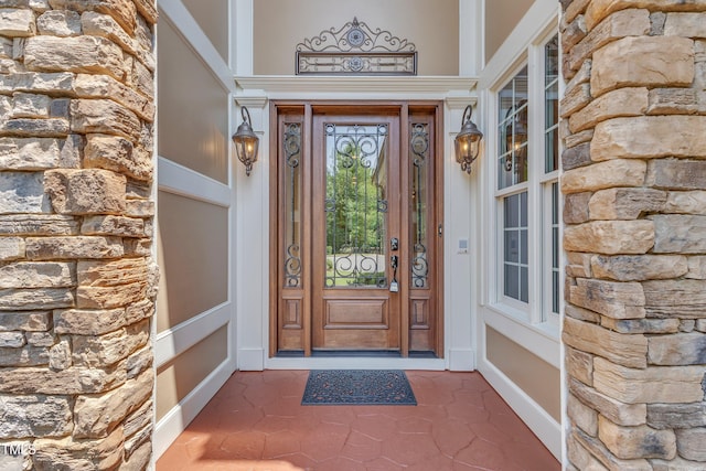 104 Bellagio Dr, Apex, NC 27539 - view of exterior entry with stone siding
