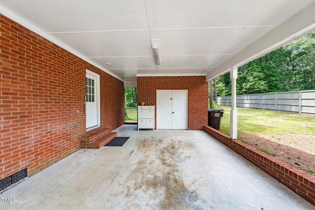 2968 Tram Rd, Fuquay Varina, NC 27526 - view of patio featuring an attached carport