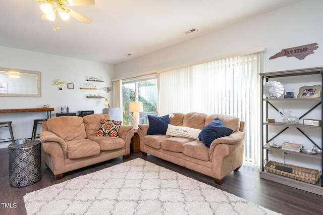 610 Walnut Woods Dr, Morrisville, NC 27560 - living room with wood finished floors and ceiling fan